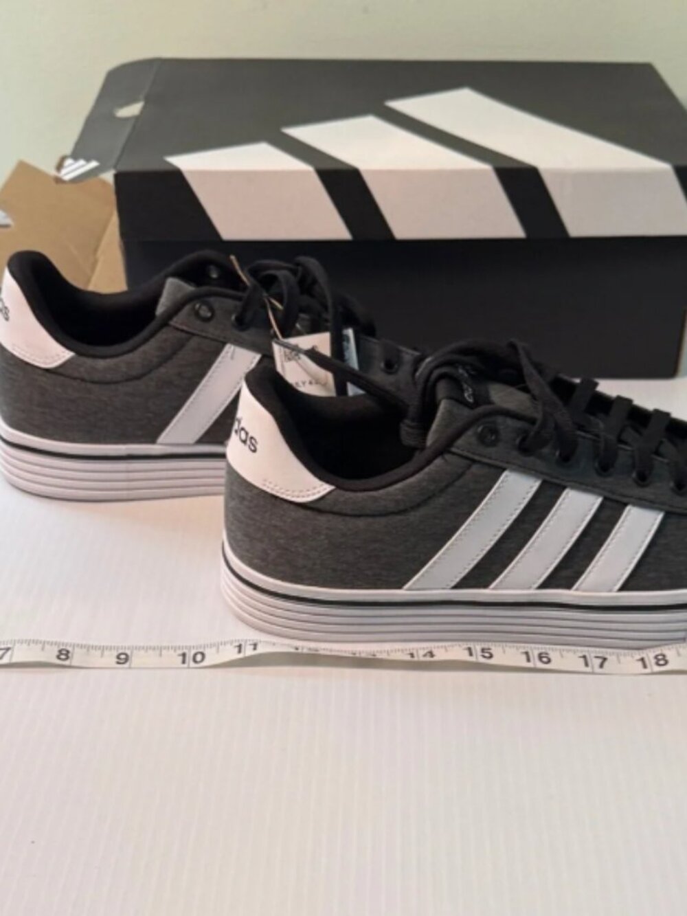 Adidas Men's Charcoal and White Sneakers, new with Tags